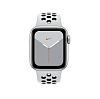 Фото — Apple Watch Nike Series 5, 40 мм, алюминий серебристого цвета, ремешок Nike «чистая платина/черный»